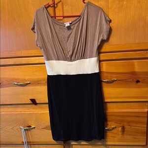 Body Central Brown Sheath Dress with Dolman Cap Sleeves
